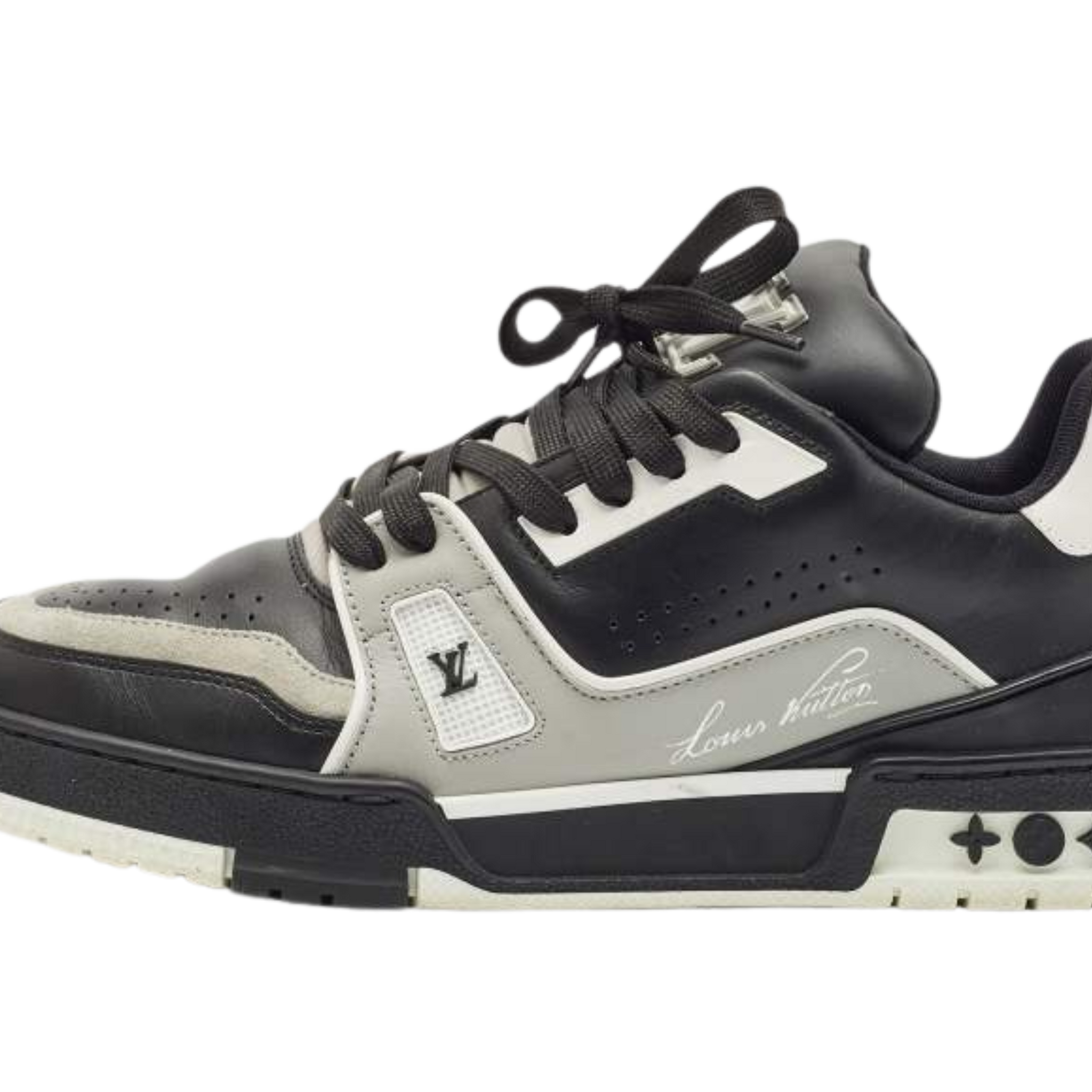 Louis Vuitton Trainer Black Gray Signature