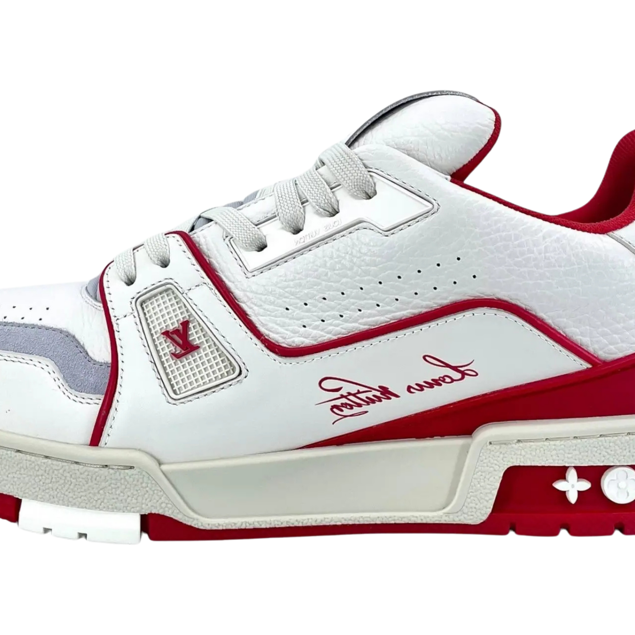 Louis Vuitton Trainer #54 Signature White Red